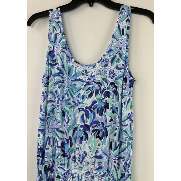 Lilly Pulitzer Jarrett Romper Iris Blue W/ Tassels Beach Vacation Resort Size XS - Picture 11 of 13